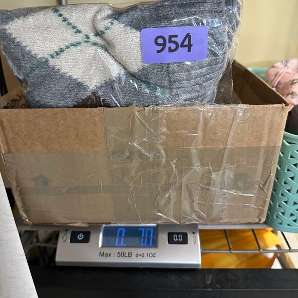 American Eagle M Gray‎ Argyle Cropped Cardigan Academia Eco Cozy Layer Fall Y2K - Picture 10 of 10